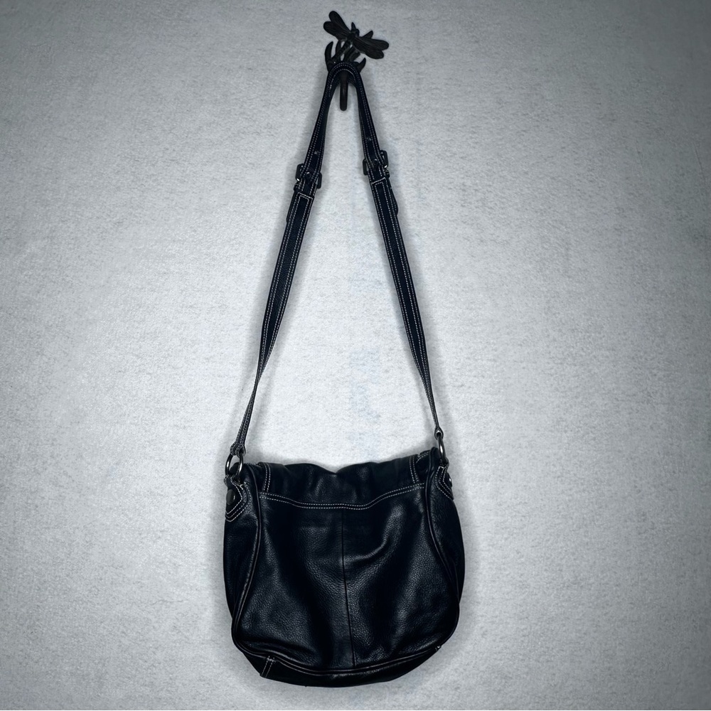 Marc By Marc Jacobs Black Leather Cross Body Bag with Patterned Lining - Picture 3 of 6